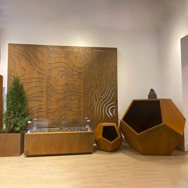 Ensemble de 3 panneaux d'intimité Wave - Atelier Cortena