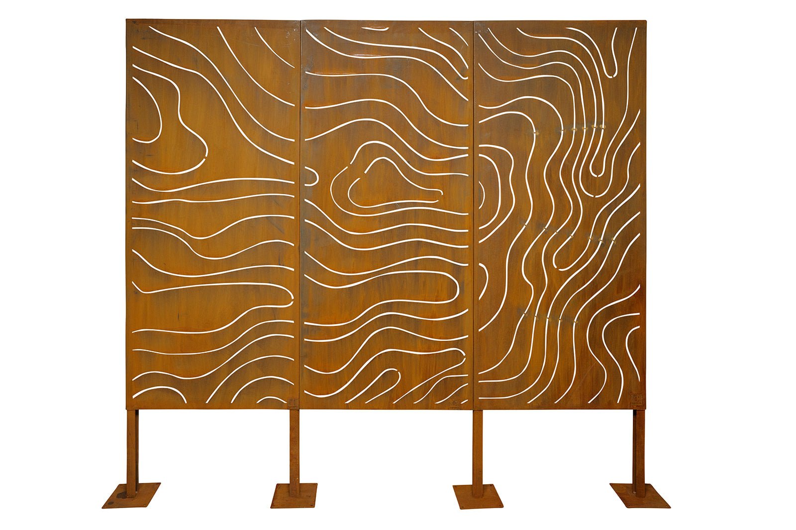 Ensemble de 3 panneaux d'intimité Wave - Atelier Cortena