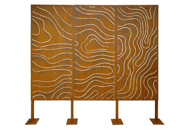 Ensemble de 3 panneaux d'intimité Wave - Atelier Cortena