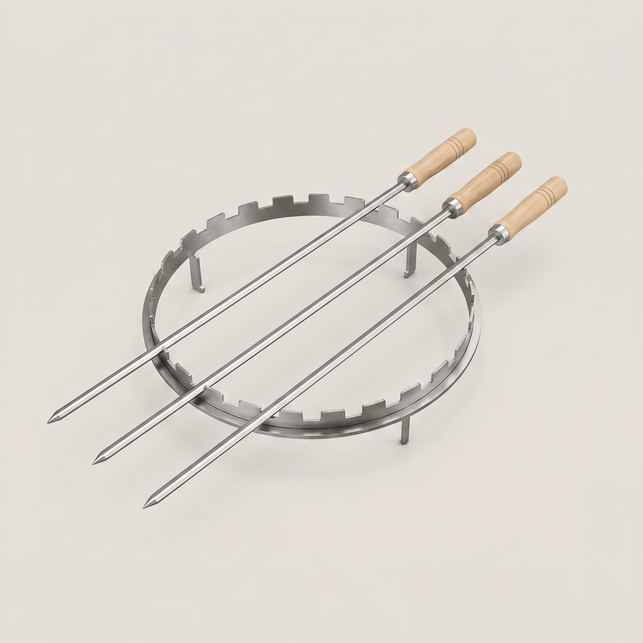 Anneau rond pour brochettes en acier - Atelier Cortena