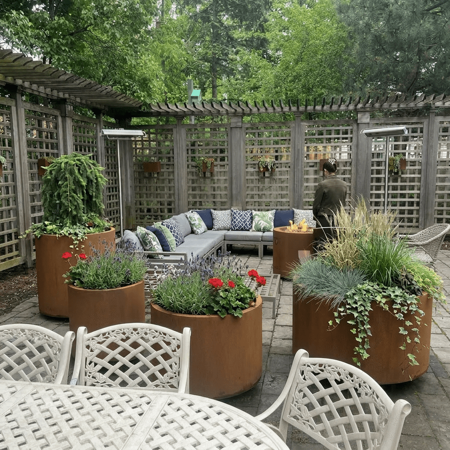 Jardinière ronde minimaliste - Atelier Cortena