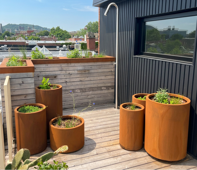 Terrasse sur toit en Corten - View 2