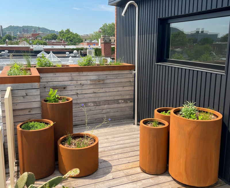 Terrasse sur toit en Corten - View 2
