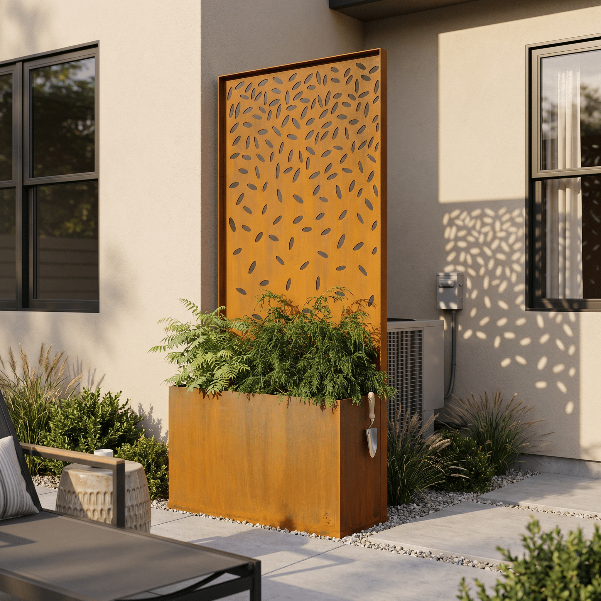 Panneau d'intimité Leaf avec jardinière - Atelier Cortena