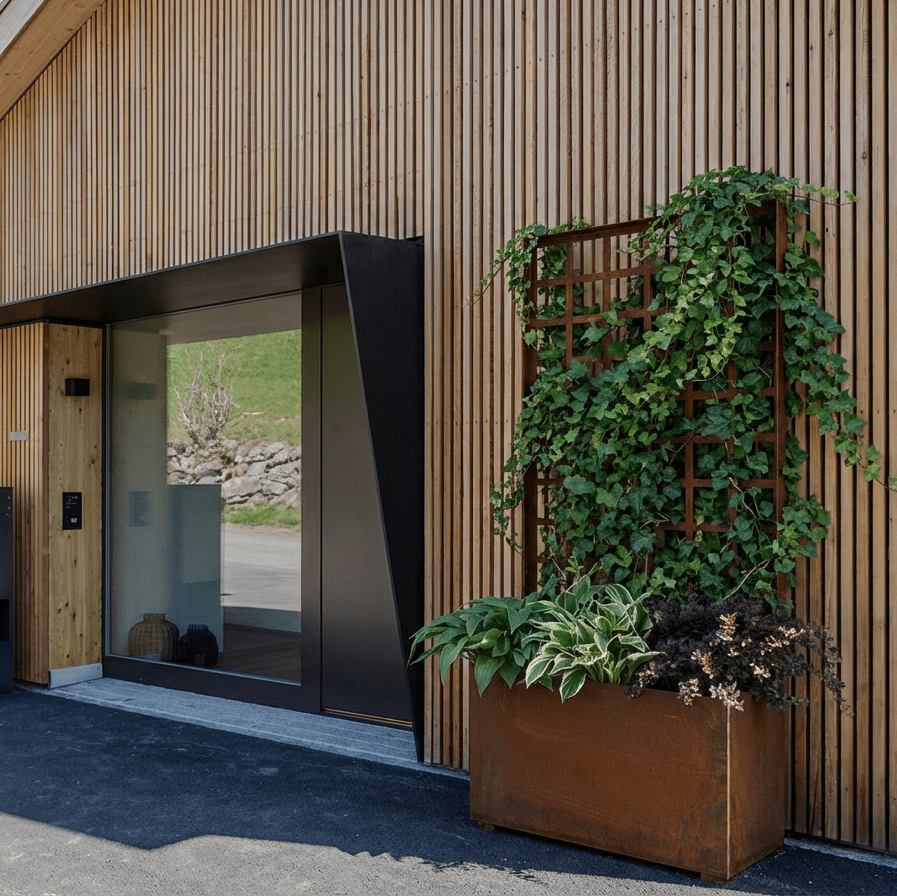 Panneau d'intimité Treilli avec jardinière - Atelier Cortena